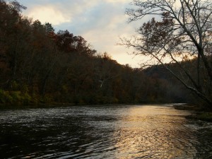 November sunset on the North Fork River