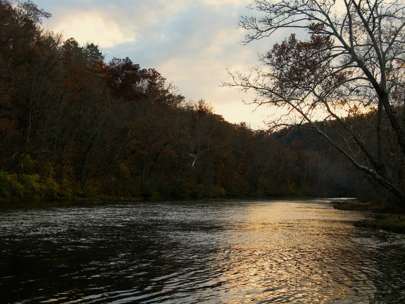 November sunset on the North Fork River