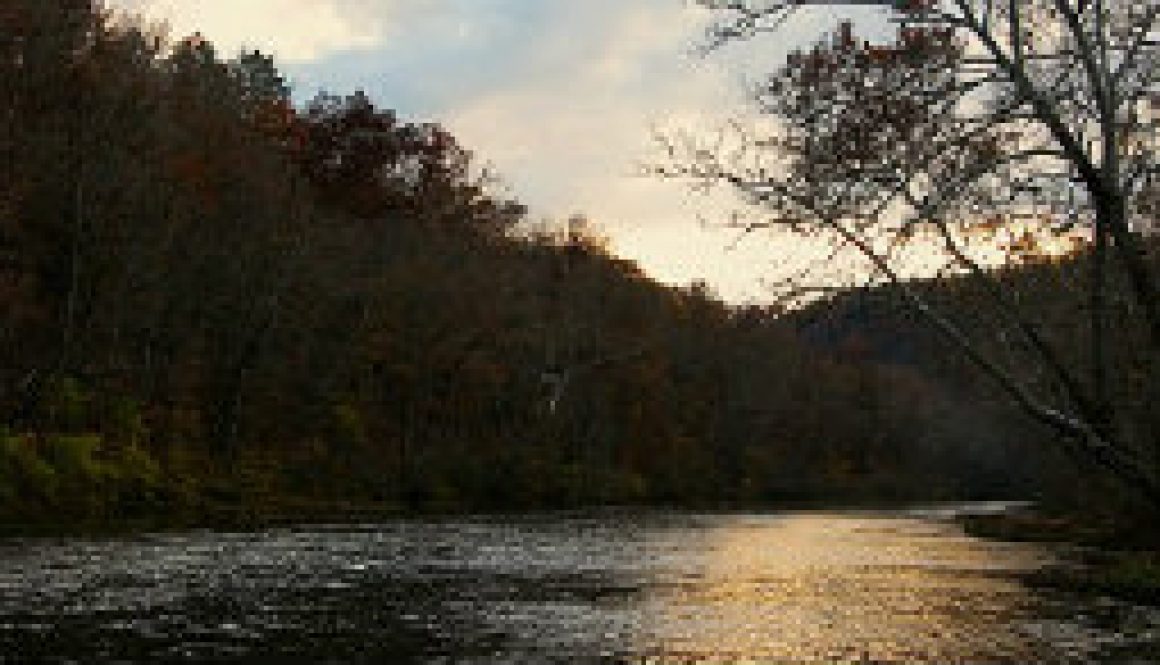 November sunset on the North Fork River featured