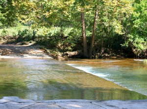 Old low-water Bridge 2 miles below Topaz