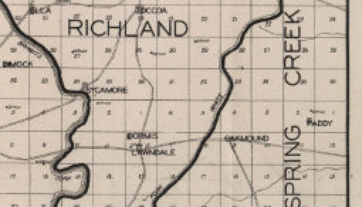 Plat of Dora area in the 1920's featured