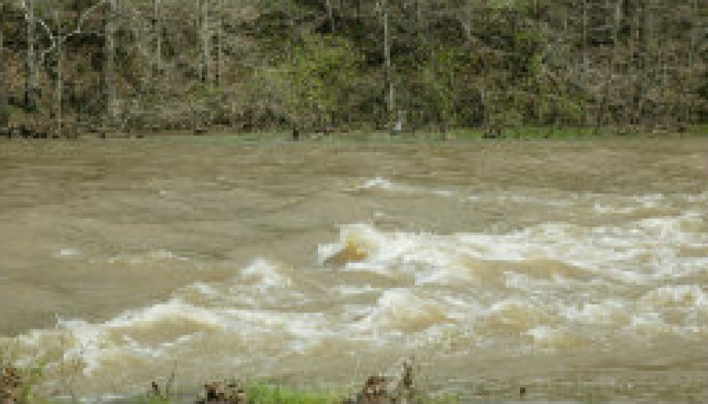 A four foot rise in the North Fork one year ago featured