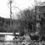 Dawt Mill aerial view and downstream view 1947