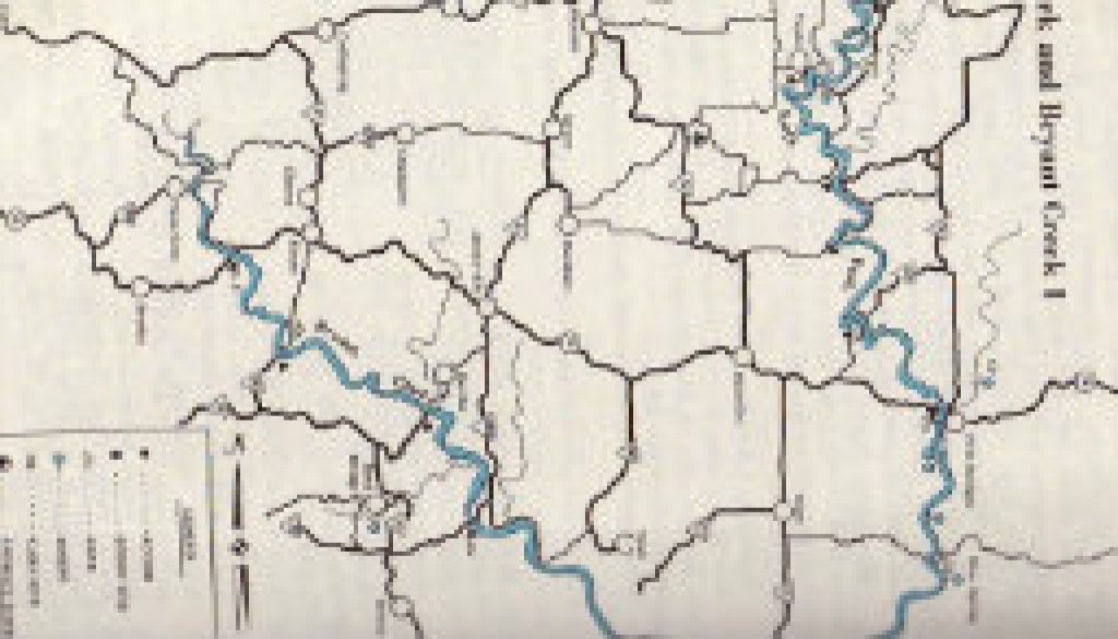 Maps from 1st edition Missouri Ozark Waterways 1965 featured