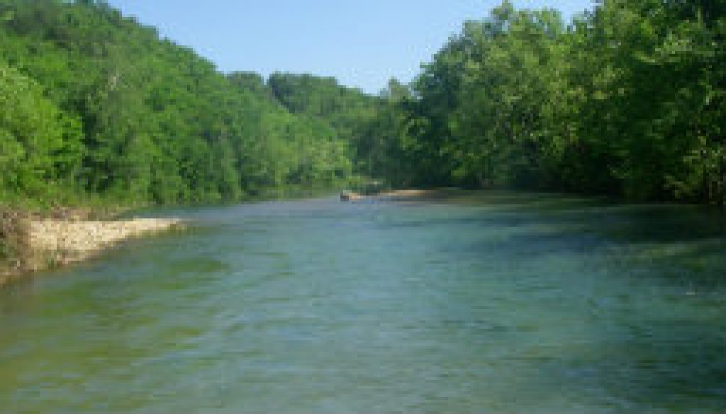 North Fork River looking upstream from McKee Bridge featured