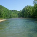 North Fork River looking upstream from McKee Bridge