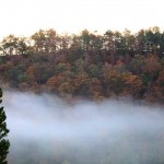 River of Life Farm; river valley on an October morning