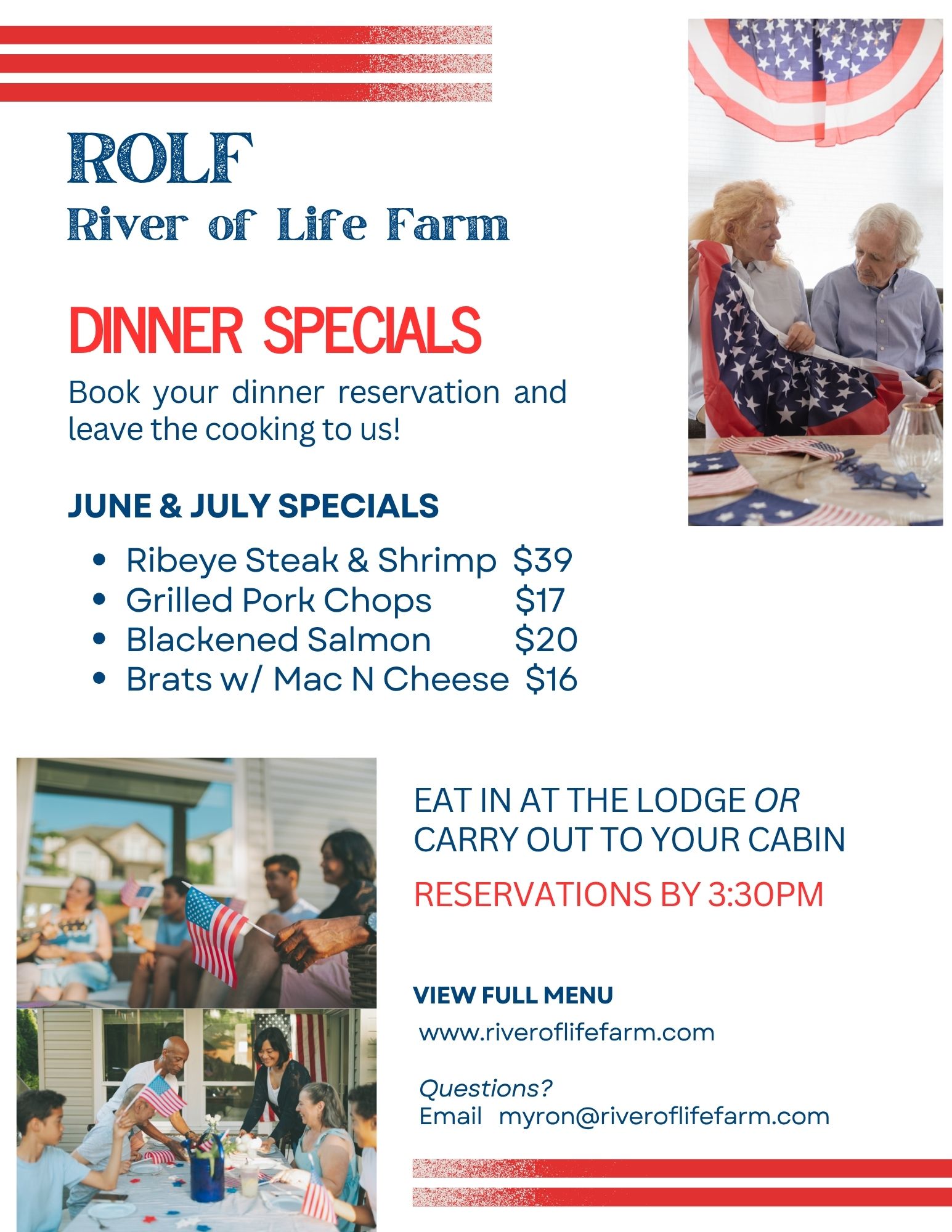 River of Life Farm Summer Specials River of Life Farm Summer Specials